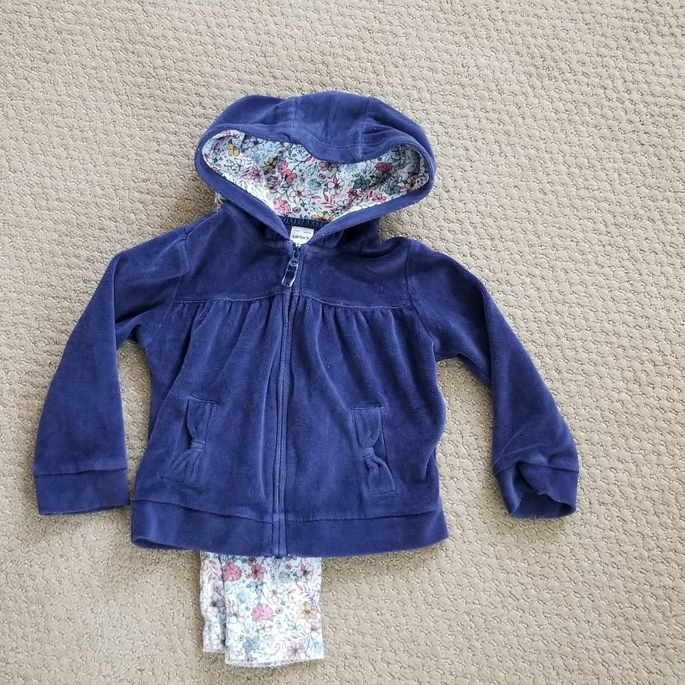 Carter’s Floral Hoodie and Pant Set 24 Month